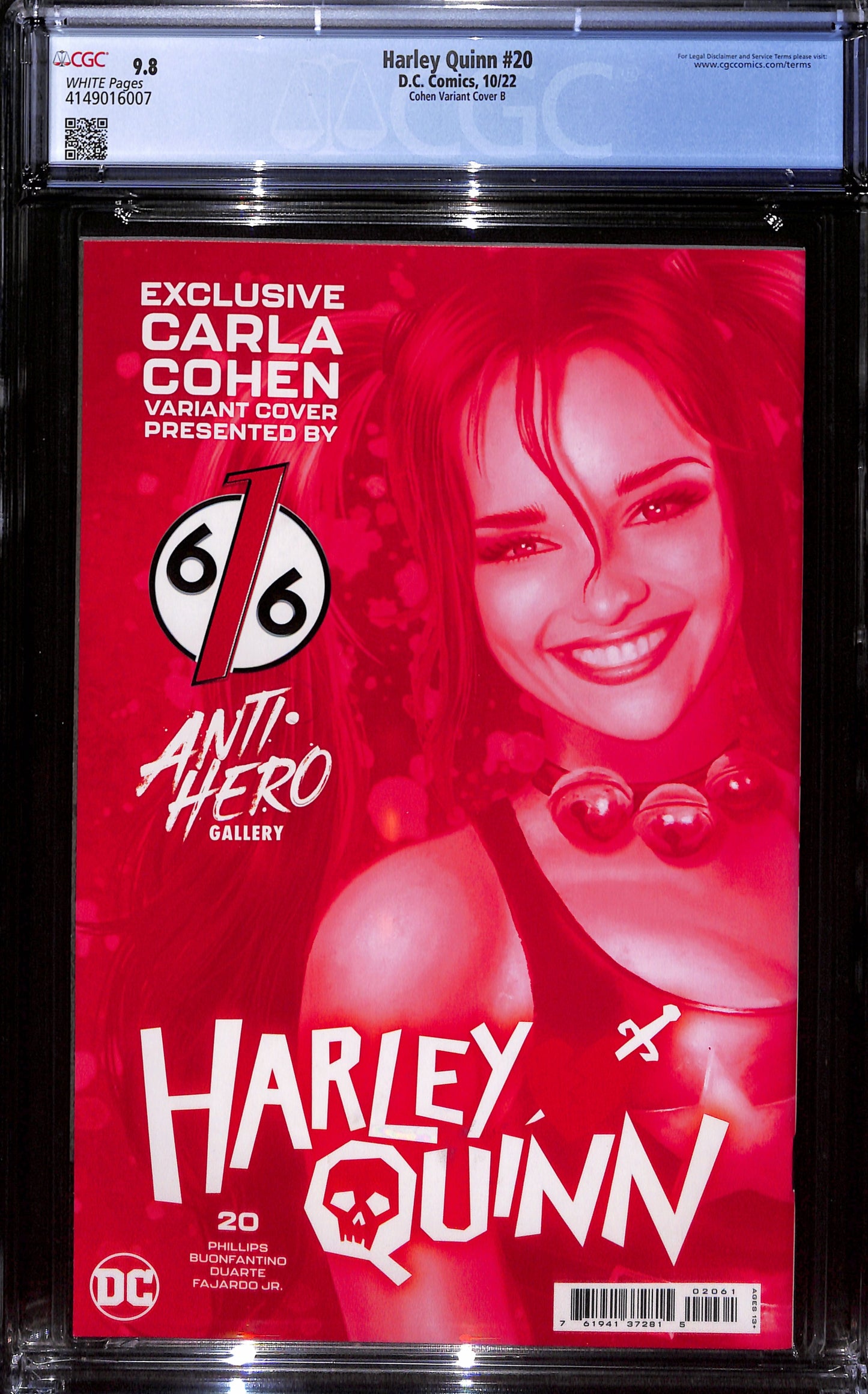 Harley Quinn #20 Cohen Variant Cover B 9.8
