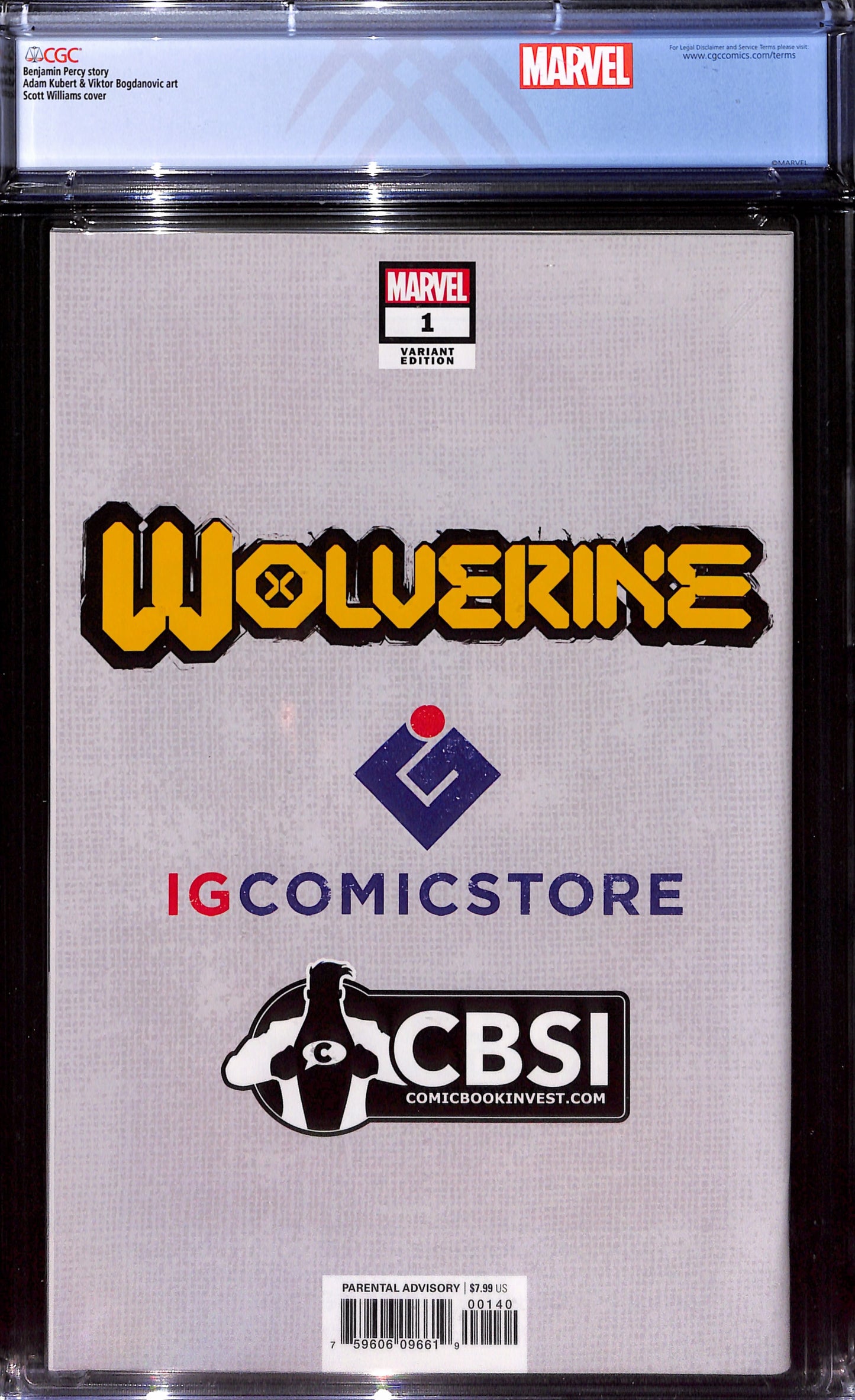 Wolverine #1 IG Comic Store Sketch Edition 9.8