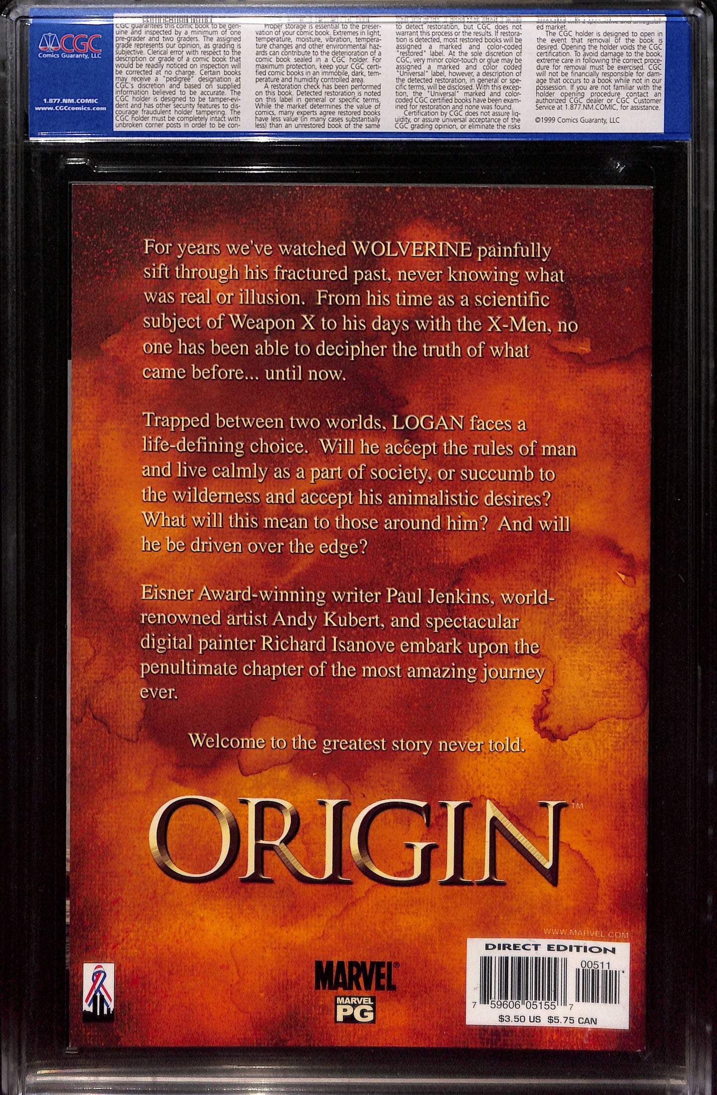 Wolverine: The Origin #5 9.8