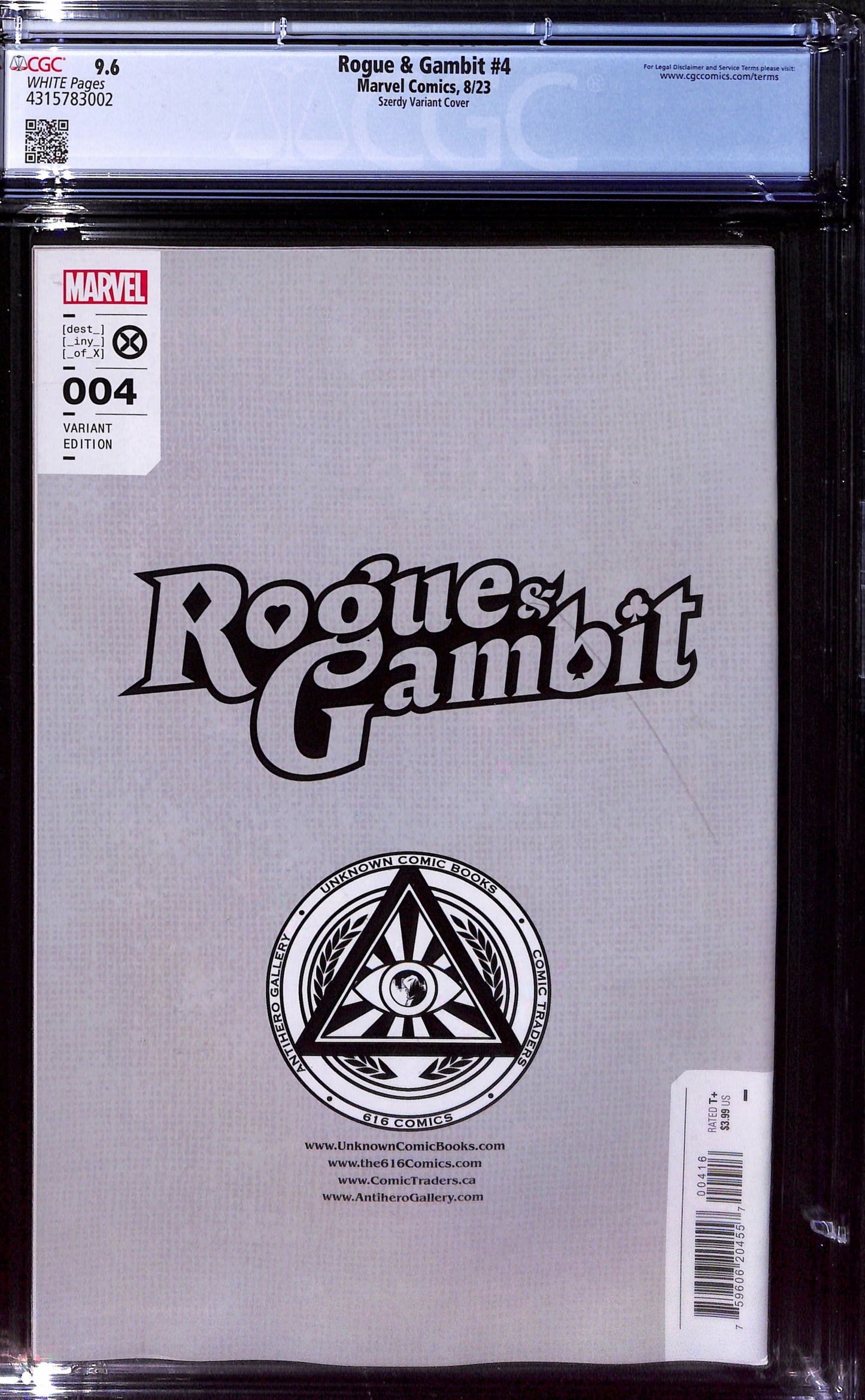 Rogue & Gambit #4 Szerdy Variant Cover 9.6