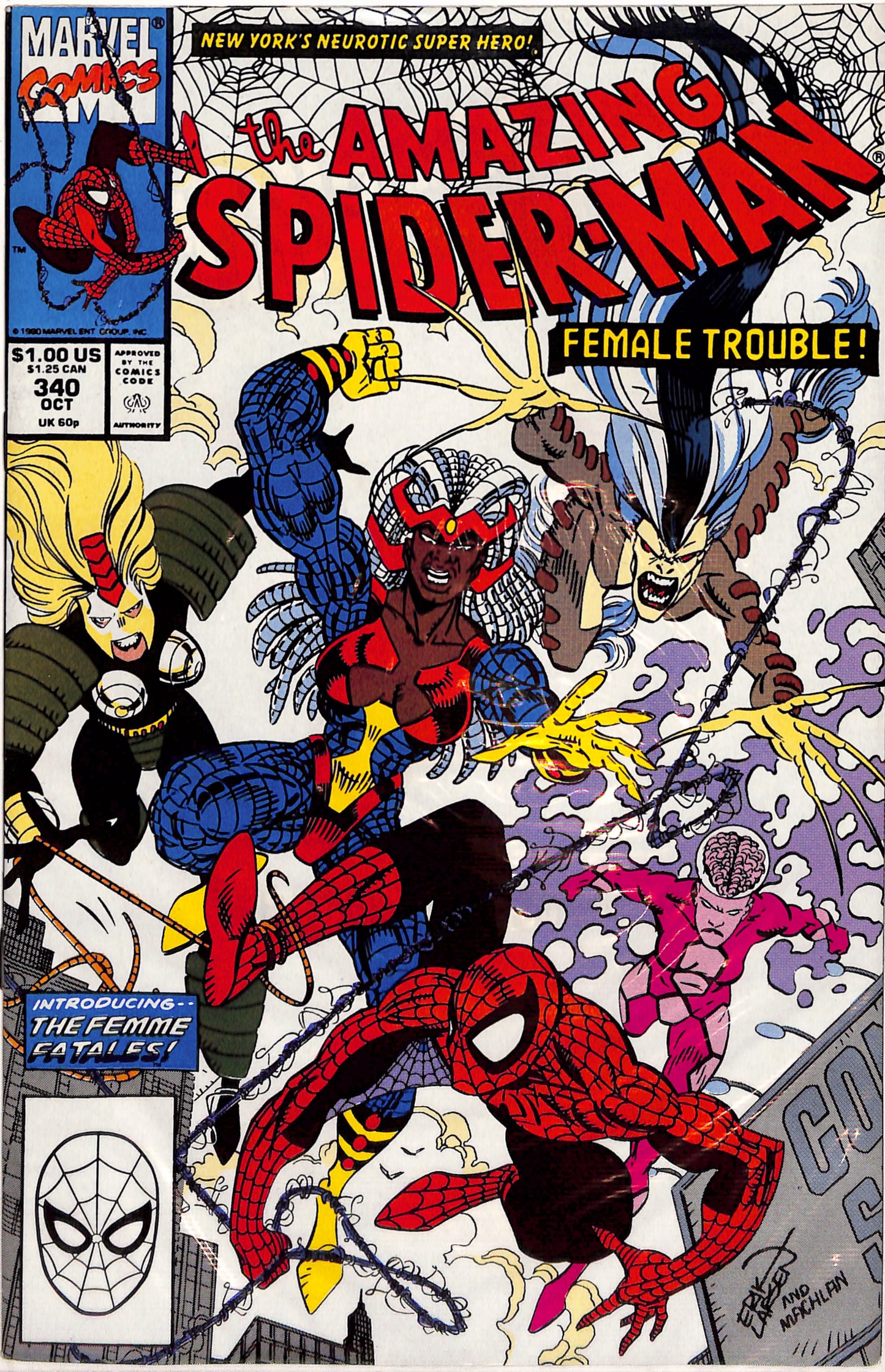 FN The Amazing Spider-Man #340 Erik Larsen (1990)