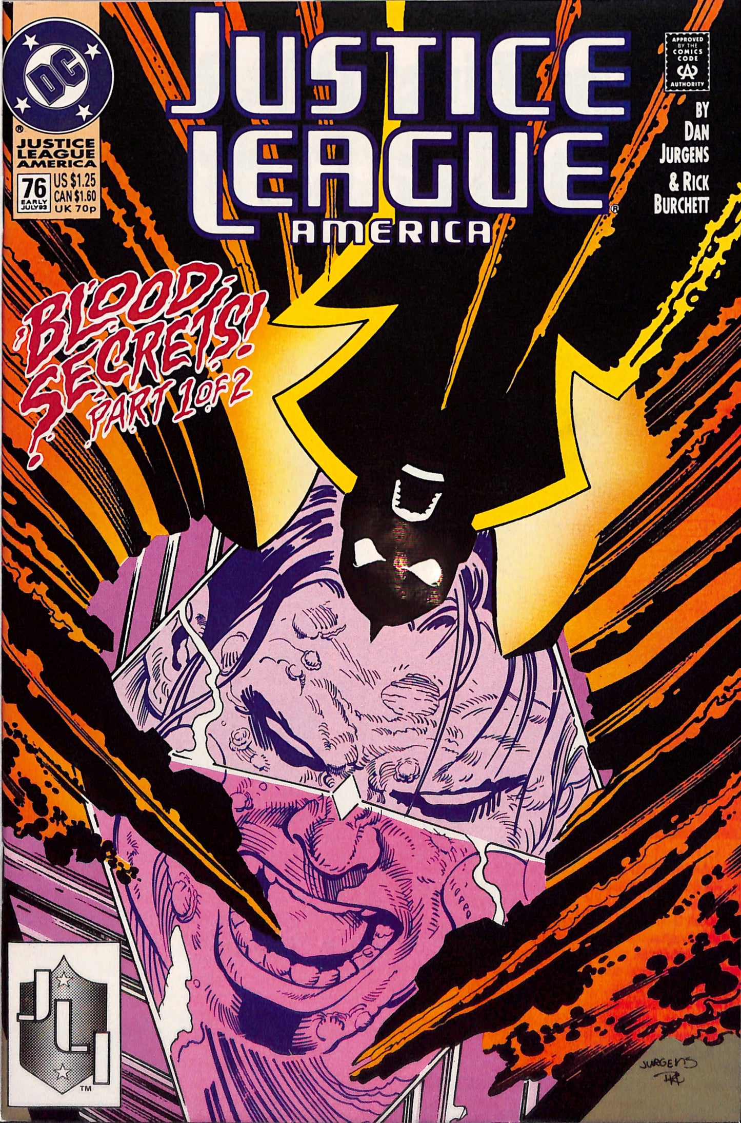 VF Justice League America #76 Dan Jurgens & Rick Burchett 1993