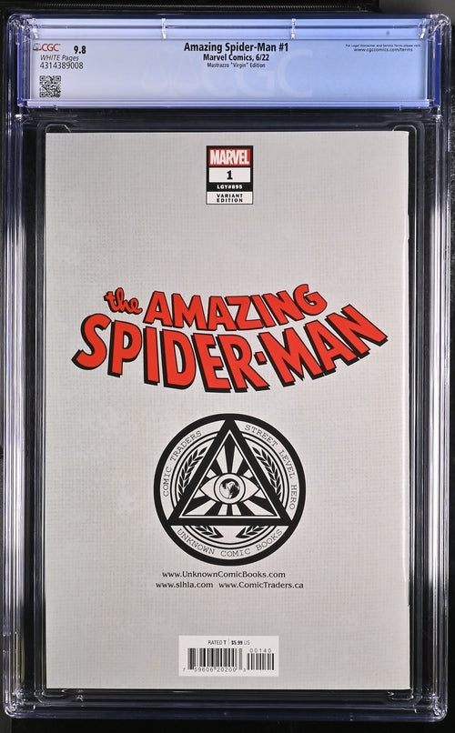 Amazing Spider-Man #1 Mastrazzo ""Virgin"" Edition 9.8