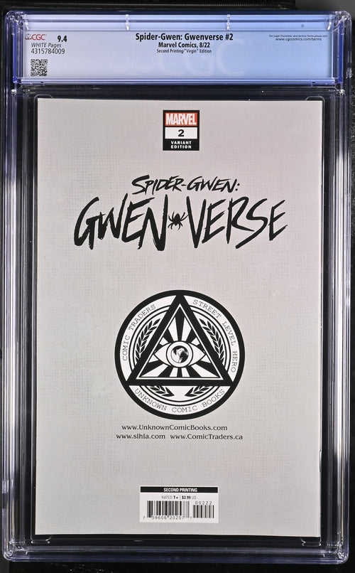 Spider-Gwen: Gwenverse #2 Second Printing/""Virgin"" Edition 9.4