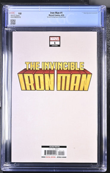 Iron Man #1  Second Printing/Layton Variant Cover  9.8