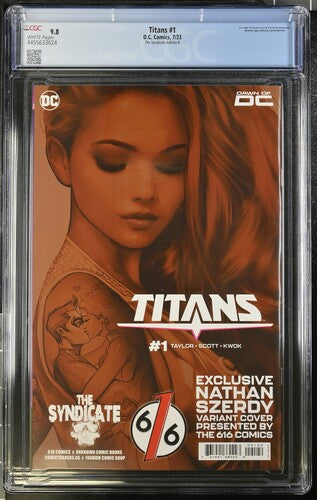 Titans #1 Szerdy Starfire Tattoo Virgin Variant B CGC 9.8