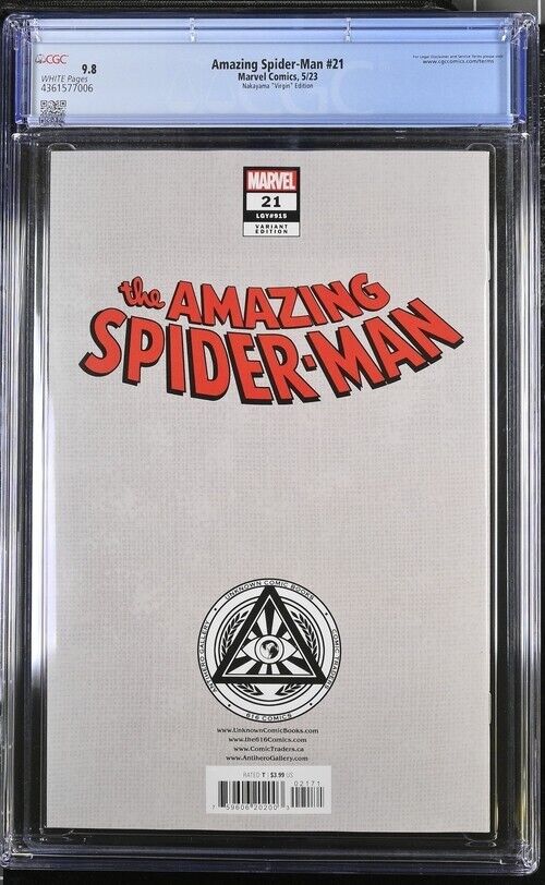Amazing Spider-Man #21 Nakayama Virgin Edition Silk CGC 9.8 (2023)