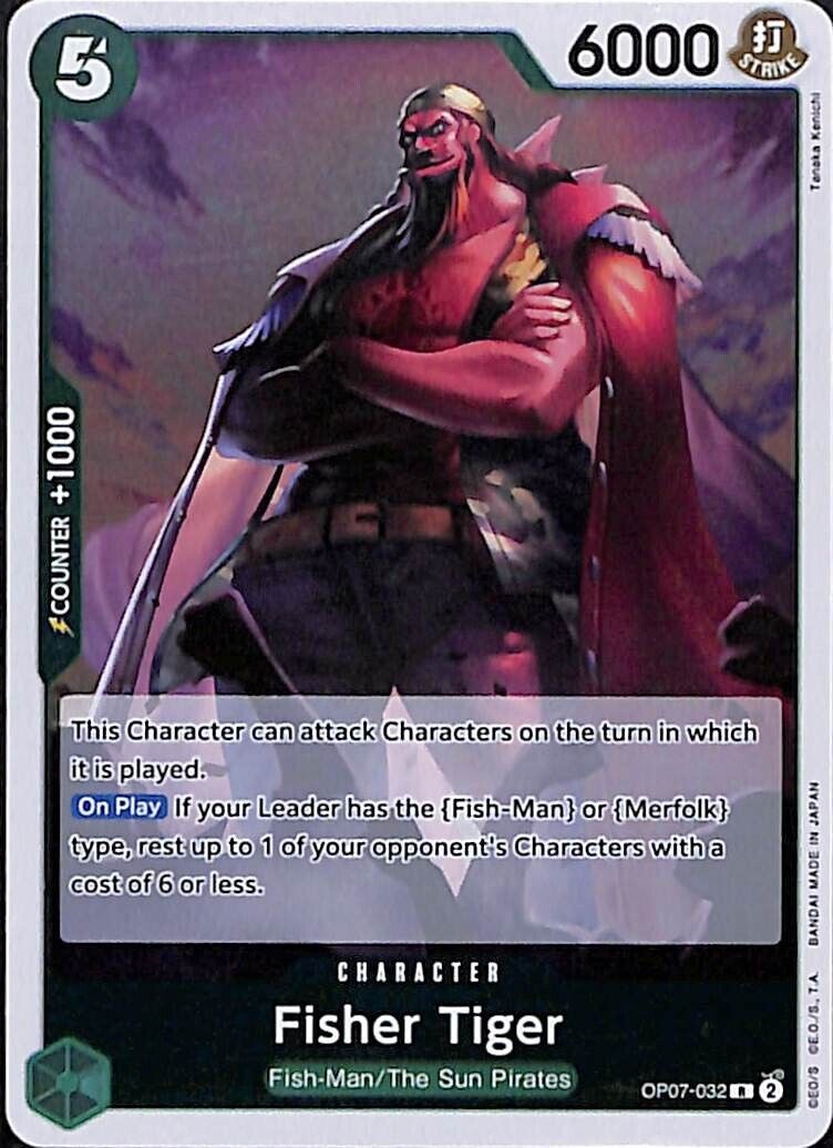 One Piece TCG OP07-032 Fisher Tiger English (2024)
