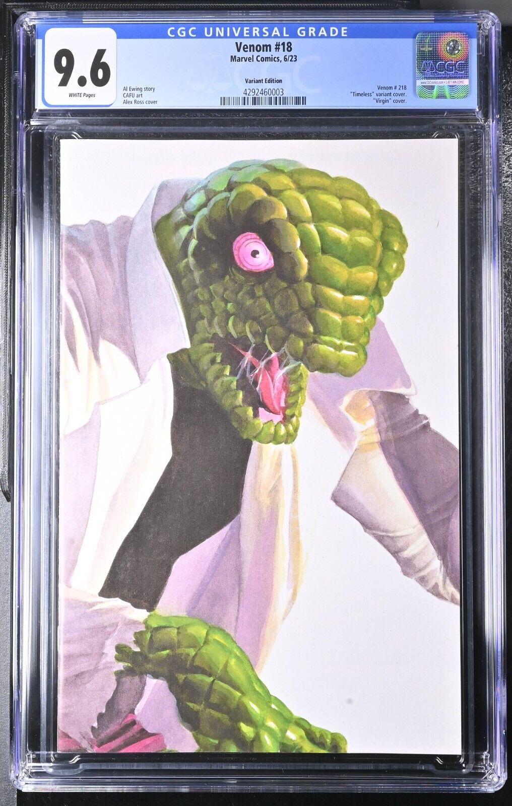 Venom #18 NM+ Ross Virgin Timeless Variant CGC 9.6(2023)