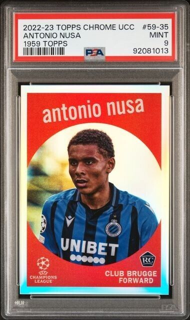 2022-23 TOPPS CHROME UEFA ANTONIO NUSA 59-35 PSA 9