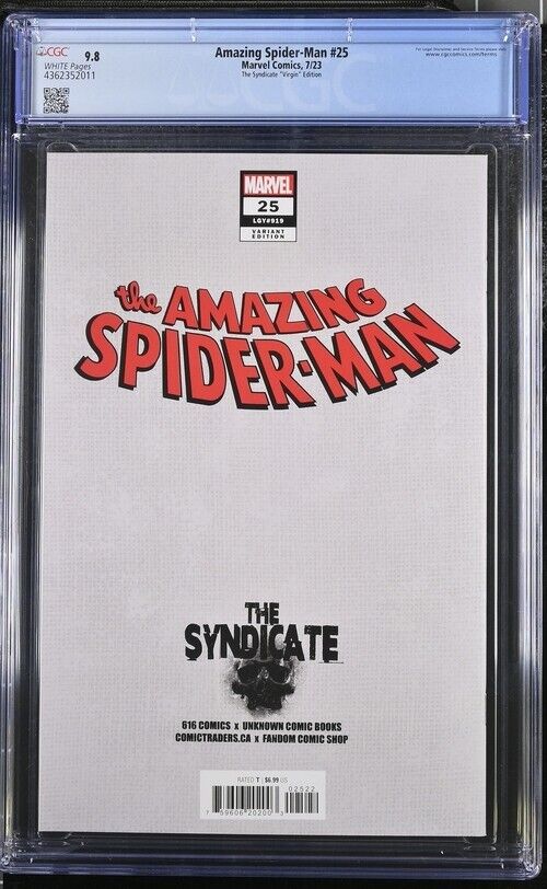 Amazing Spider-Man #25 Tiago da Silva Syndicate Virgin Edition CGC 9.8 (2023)