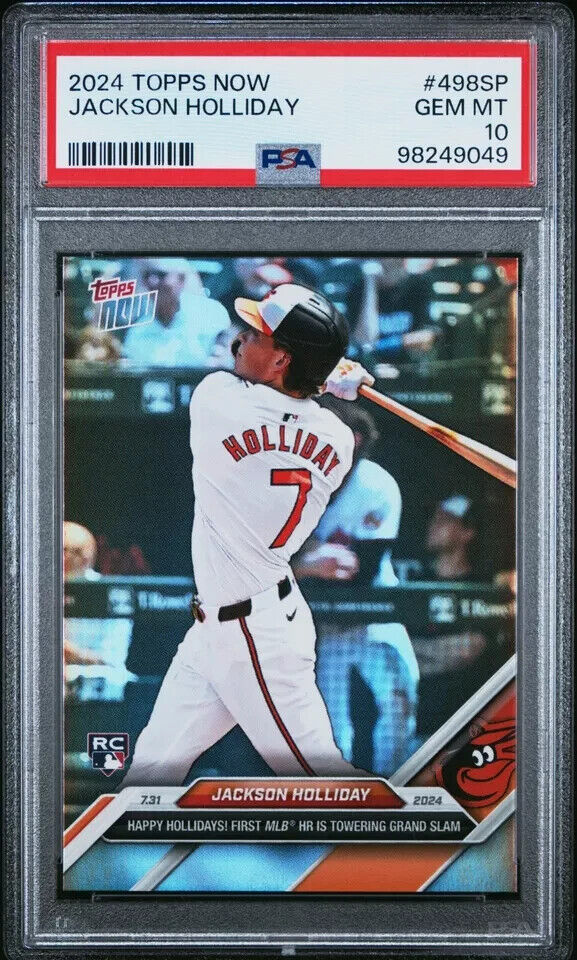 2024 TOPPS NOW 498SP JACKSON HOLLIDAY SHORT PRINT ROOKIE PSA 10