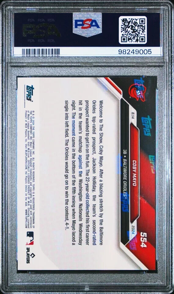 2024 TOPPS NOW 554 COBY MAYO RED PSA 10 /10