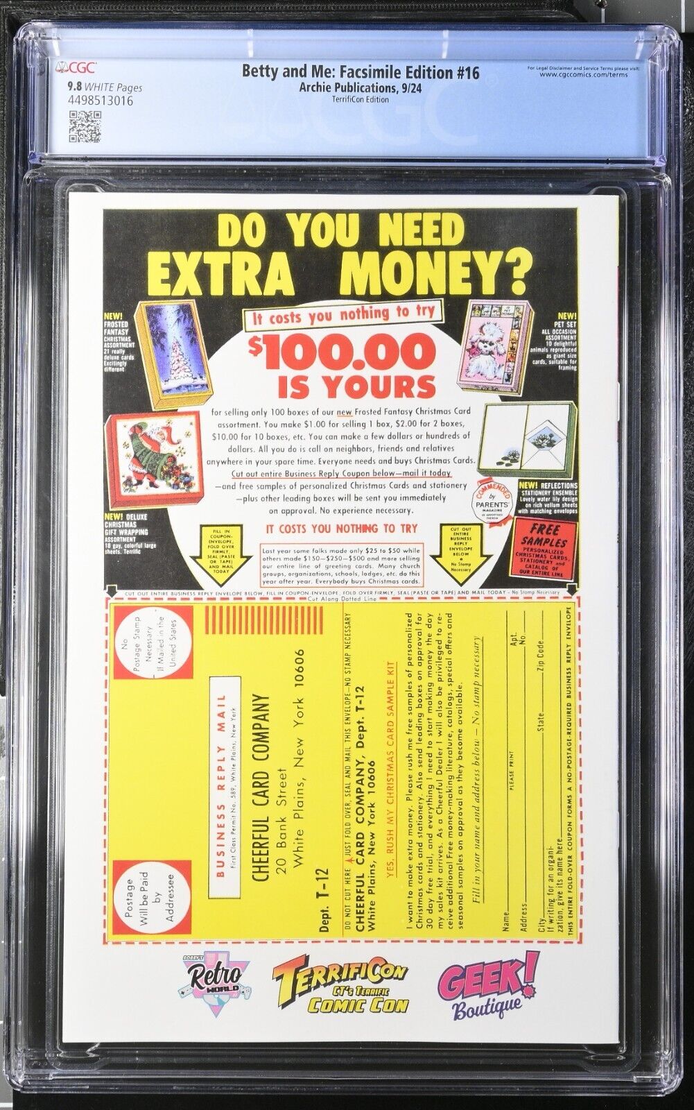 Betty and Me: Facsimile Edition #16 TerrifiCon Edition CGC 9.8 (2024)