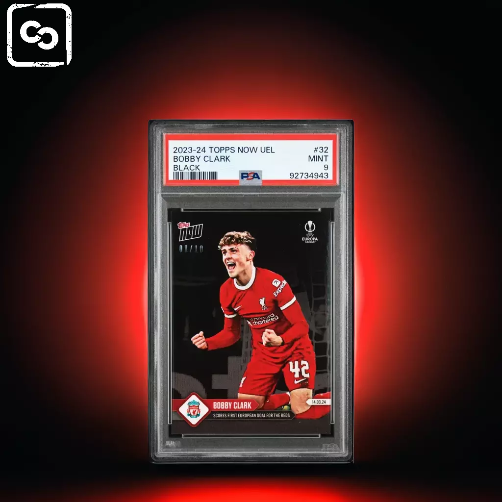 2023 TOPPS NOW UEFA EUROPA LEAGUE 32 BOBBY CLARK BLACK PSA 9 /10