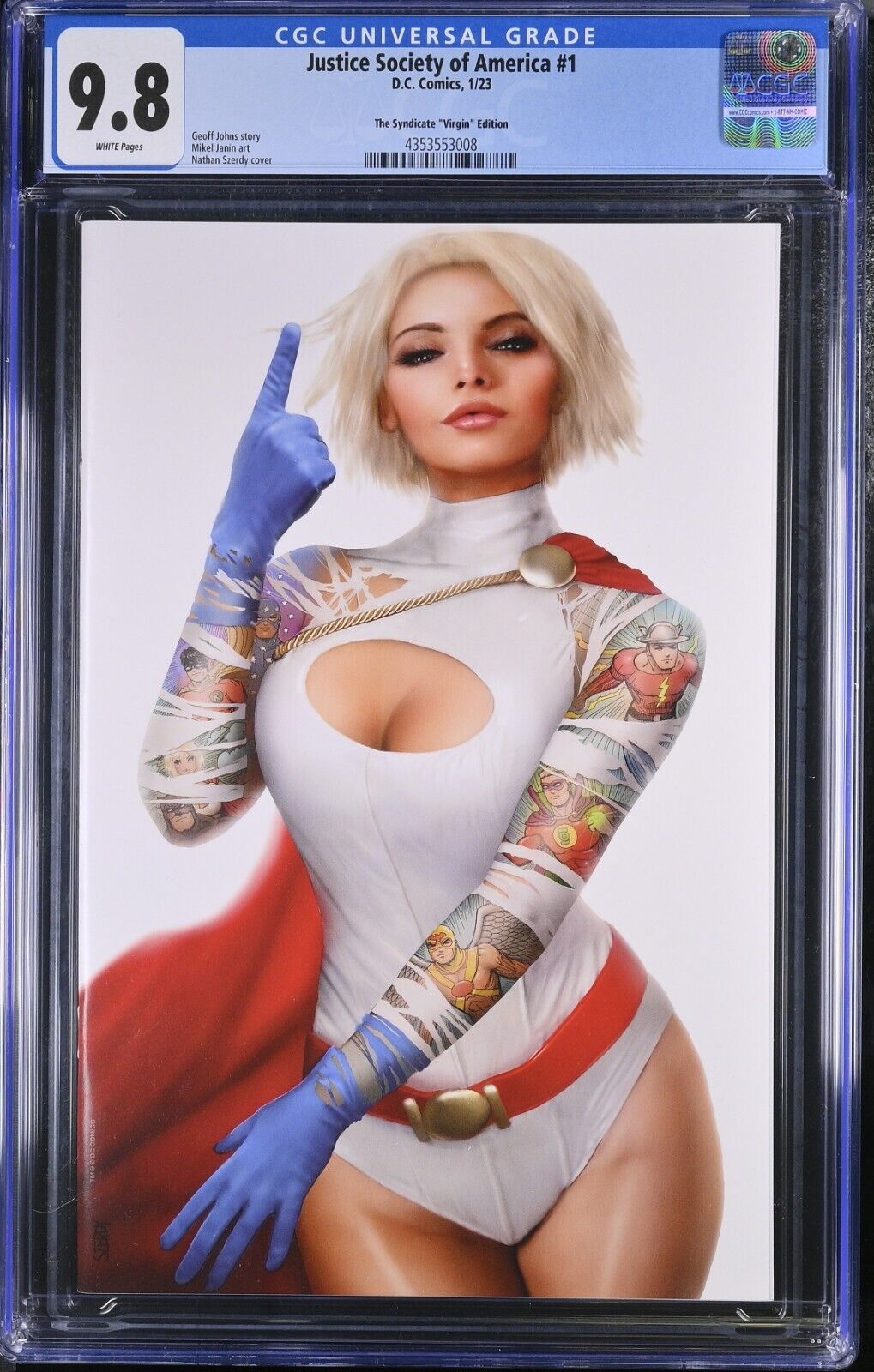 Justice Society of America #1 Szerdy The Syndicate "Virgin" Edition CGC 9.8