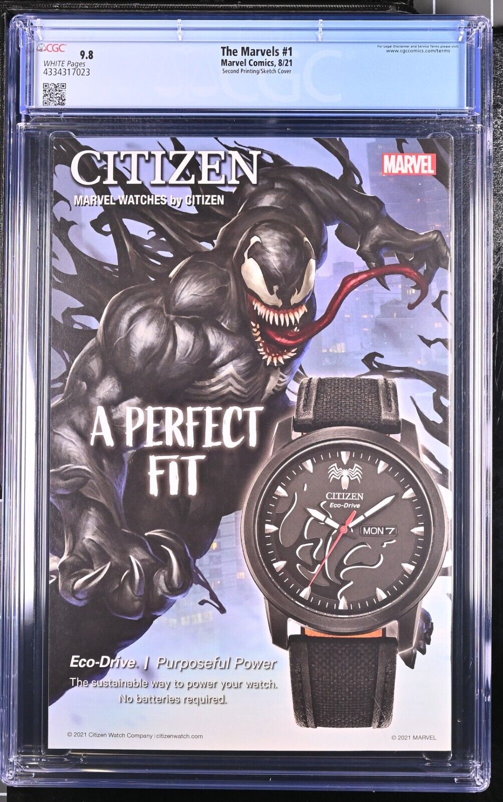 THE MARVELS #1 Ross 2nd Print Sketch Variant 1:25 CGC 9.8 (2021)