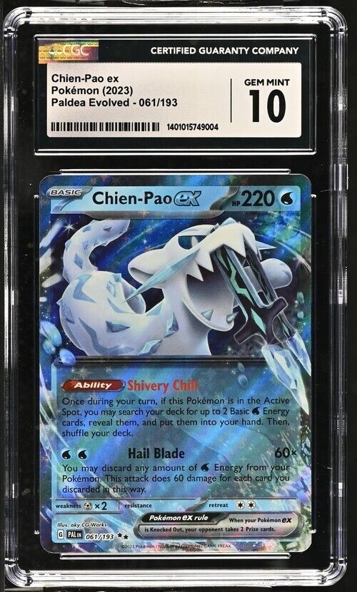 Pokemon Chien-Pao ex 061/193 Paldea Evolved - PAL EN English Gem Mint 10 (2023)