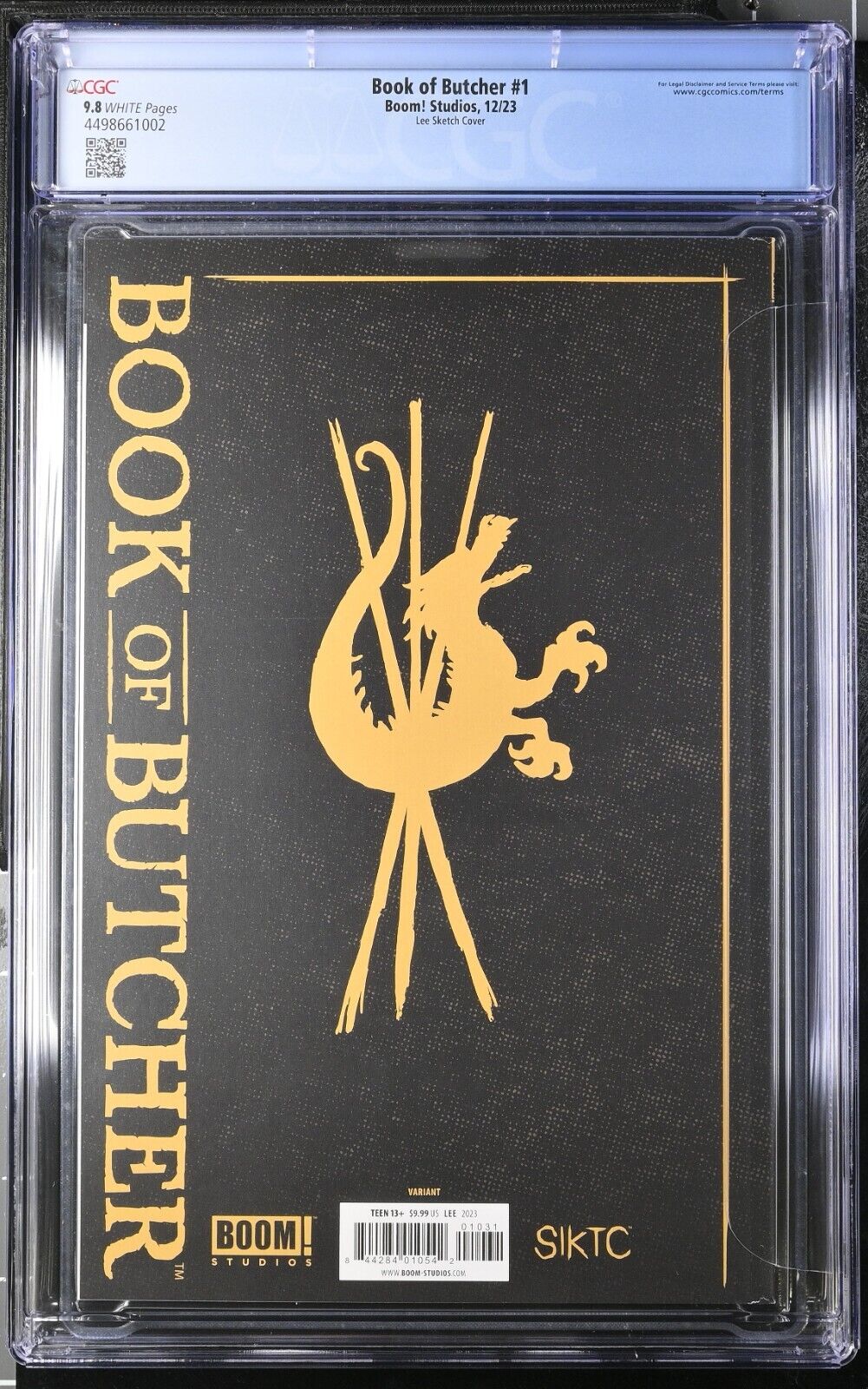 Book of Butcher  #1	Lee Sketch Cover CGC 9.8 1:5 (2023)