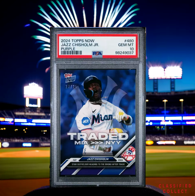 2024 TOPPS NOW 480 JAZZ CHISHOLM JR. Purple PSA 10 /25