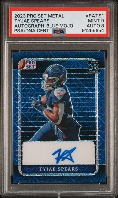 2023 LEAF PRO SET METAL AUTOGRAPHS Tyjae Spears /15 Mint 9
