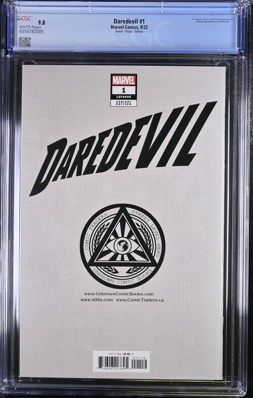 Daredevil #1 Daniel Virgin Edition CGC 9.8 (2022)