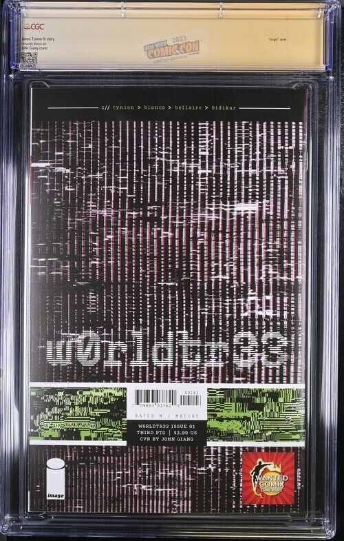 w0rldtr33 #1 Image 5/23 Third Printing/Wanted Comix Signed by Giang