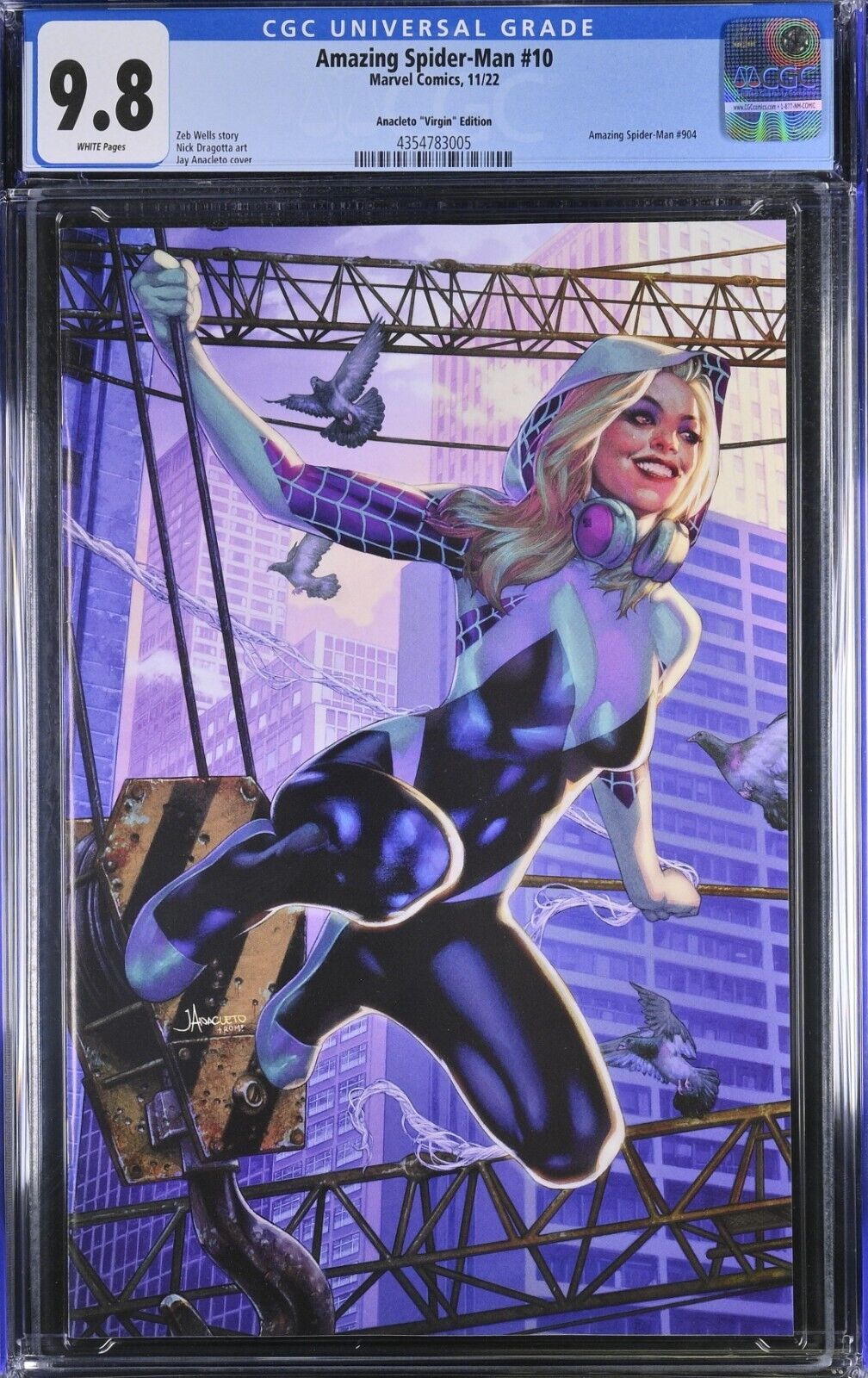 Amazing Spider-Man #10 Anacleto Exclusive Virgin Variant CGC 9.8 (2022)