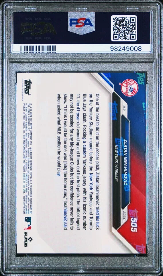 2024 TOPPS NOW 505 ZLATAN IBRAHIMOVIC PURPLE PSA 10 /25