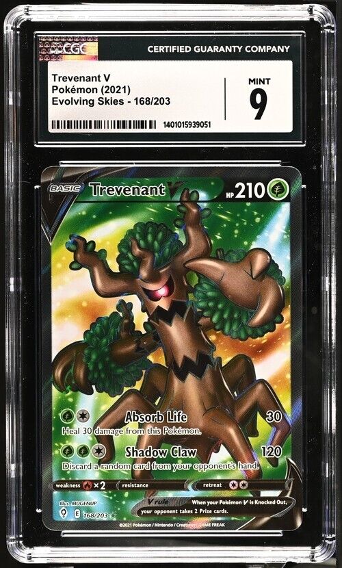 Pokemon Trevenant V 168/203 Evolving Skies English Ultra Rare 9 (2021)