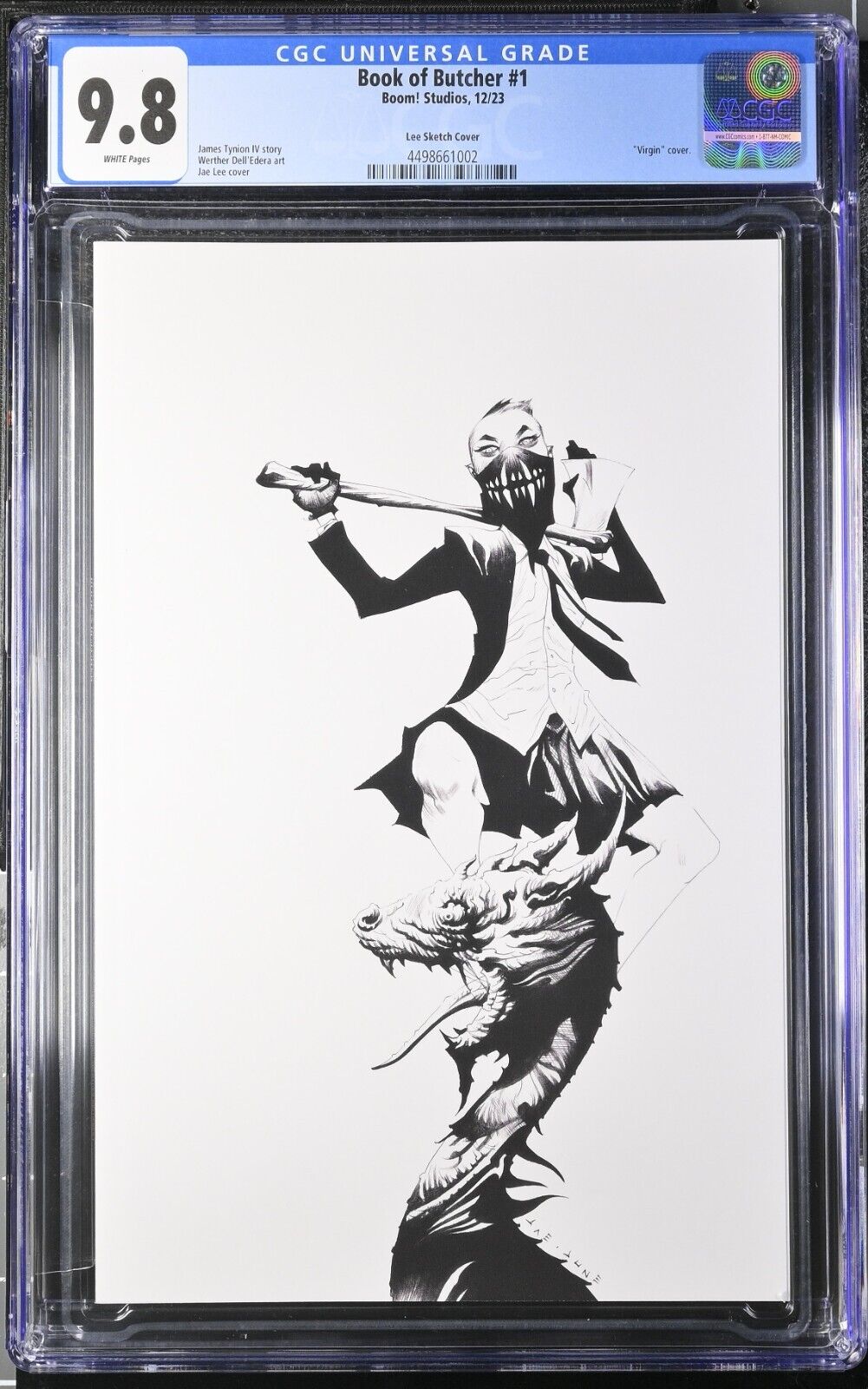 Book of Butcher  #1	Lee Sketch Cover CGC 9.8 1:5 (2023)
