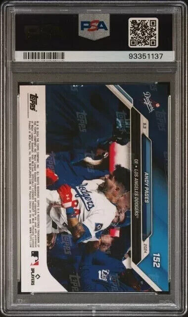 2024 TOPPS NOW Andy Pages Purple PSA 9 /25