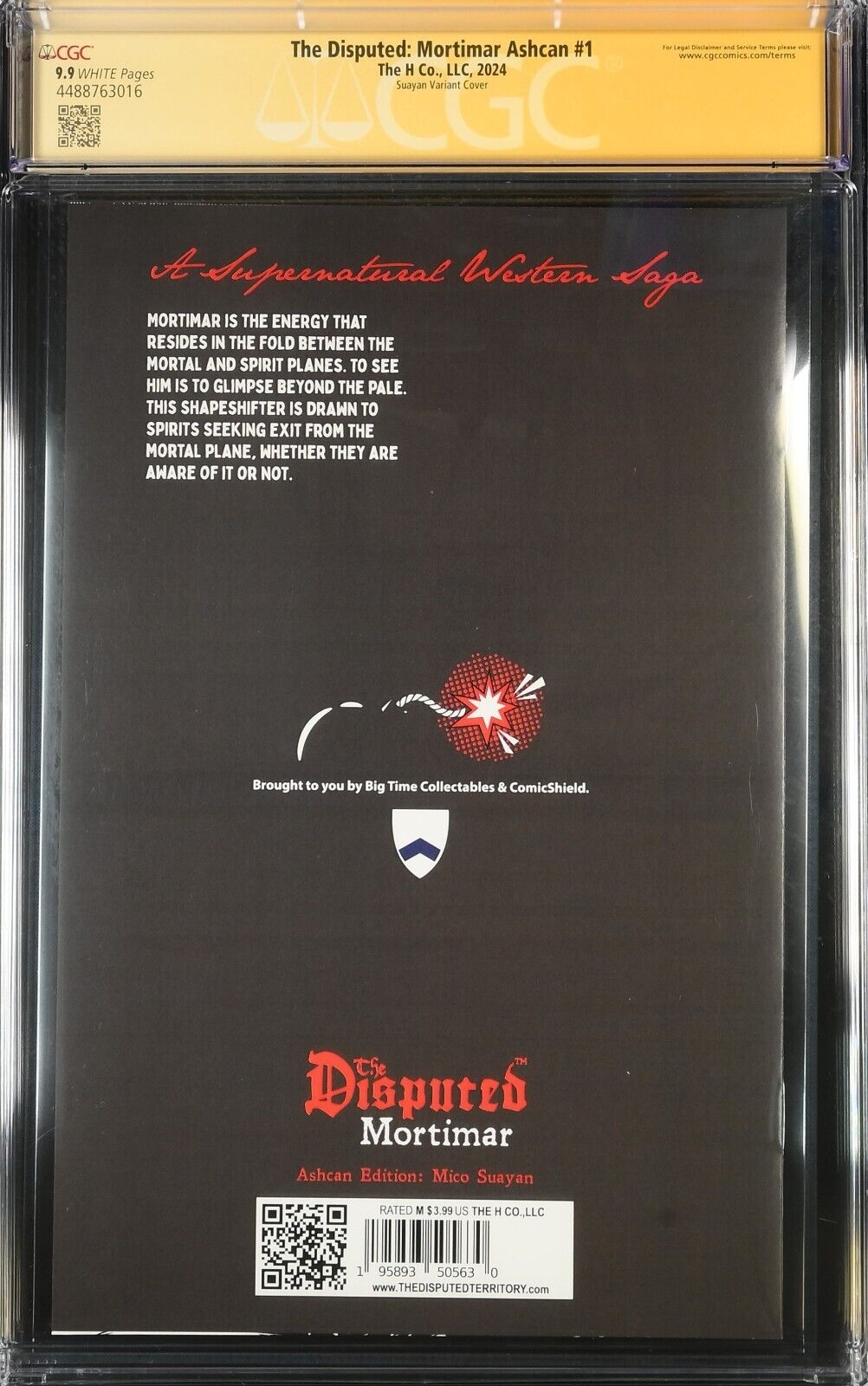 Undisputed: Mortimar Ashcan #1 Signed x2 HInson & Mico Suayan CGC 9.9