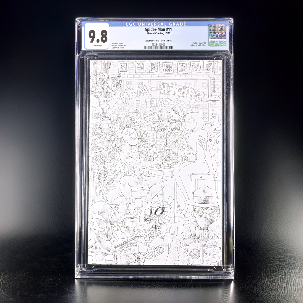 Spider-Man #11 Alan Quah Variant C CGC 9.8 Sketch LTD 500 (2023)