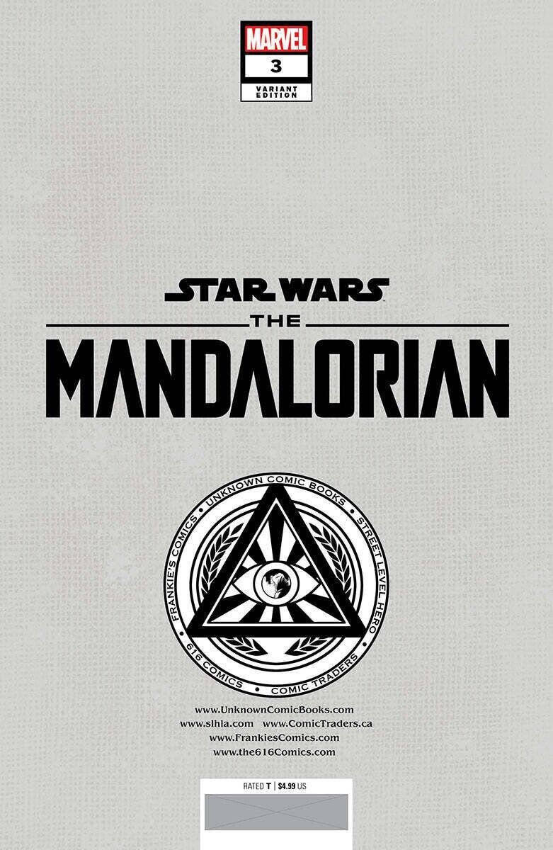 Star Wars: The Mandalorian - #3 - Unknown Comics Todd Nauck Virgin Variant NM+