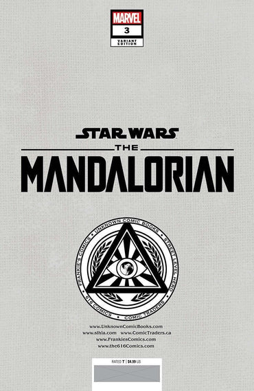 Star Wars: The Mandalorian - #3 - Unknown Comics Todd Nauck Virgin Variant NM+