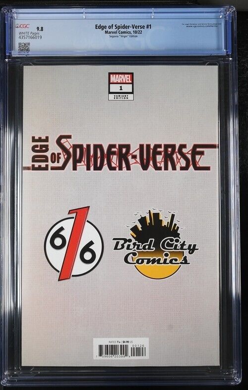Edge of Spider-Verse #1 Segovia Virgin Variant CGC 9.8 (2022)