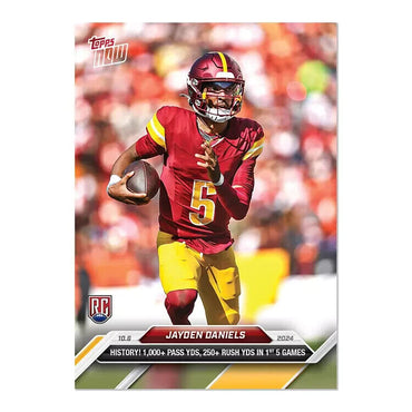 Jayden Daniels - 2024 TOPPS NOW® Football Card 6 RC Rookie