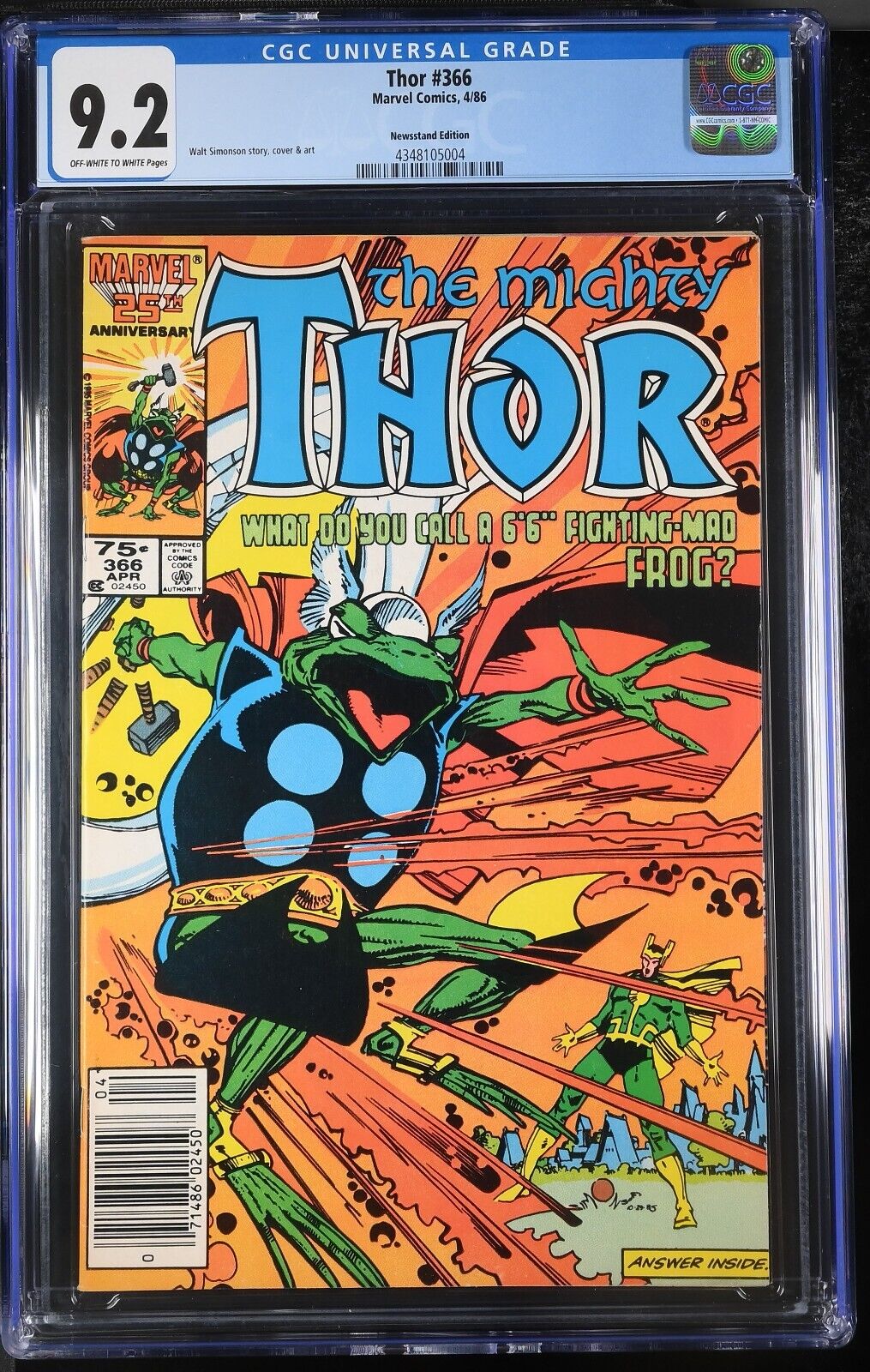 Thor #366 Walt Simonson CGC 9.2 (1986)