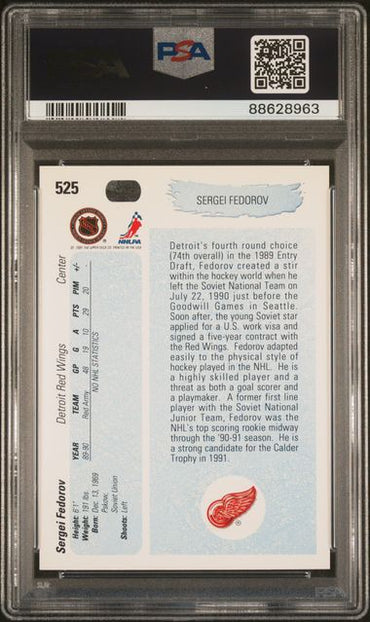 1990 UPPER DECK SERGEI FEDOROV 525 PSA MINT 9