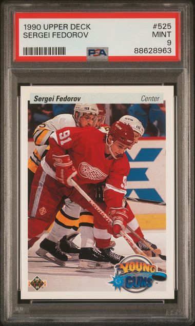 1990 UPPER DECK SERGEI FEDOROV 525 PSA MINT 9