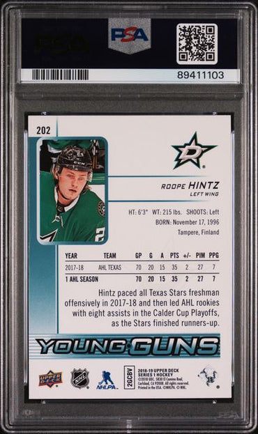 2018 UPPER DECK ROOPE HINTZ 202 PSA MINT 9