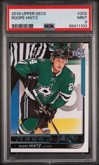 2018 UPPER DECK ROOPE HINTZ 202 PSA MINT 9