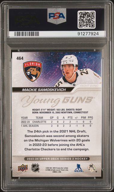 2023 UPPER DECK MACKIE SAMOSKEVICH 464 PSA NM-MT 8
