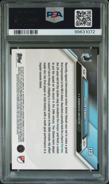 2024 TOPPS NOW MLS KELVIN YEBOAH 113 RED PSA NM-MT 8 /10