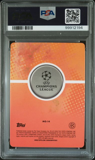 23-24 TOPPS UEFA CLUB COMPETITIONS MERLIN'S GAMERS LAUTARO MARTINEZ MG14 PSA 9