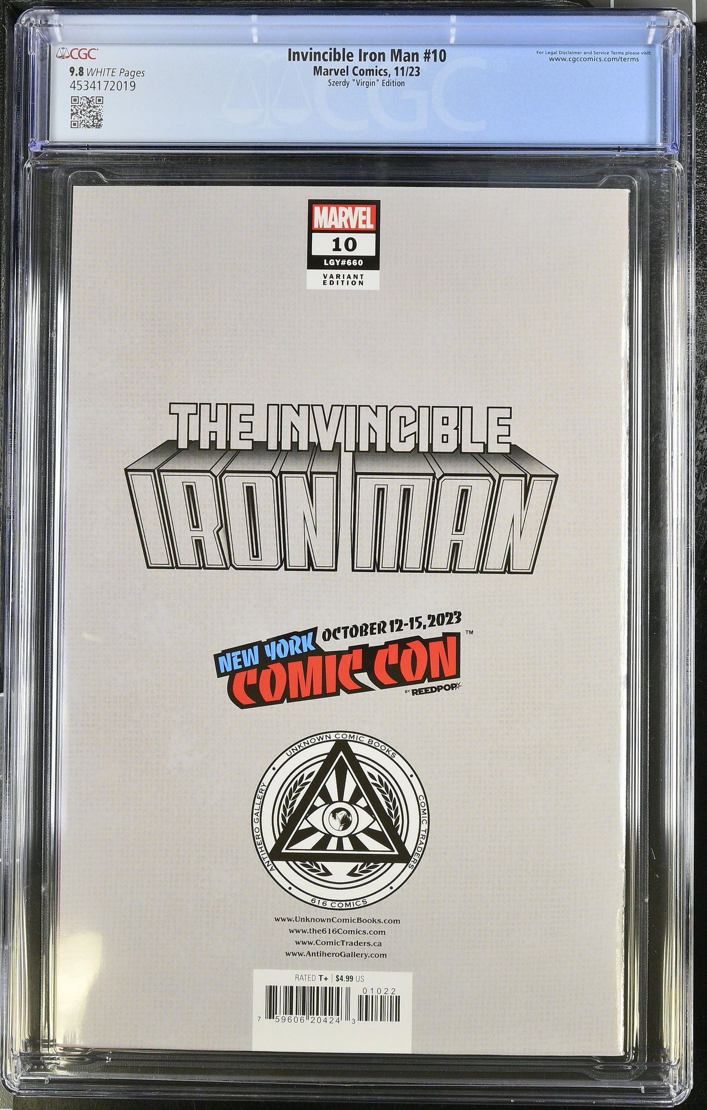 Invincible Iron Man #10 Szerdy Virgin FOIL 9.8