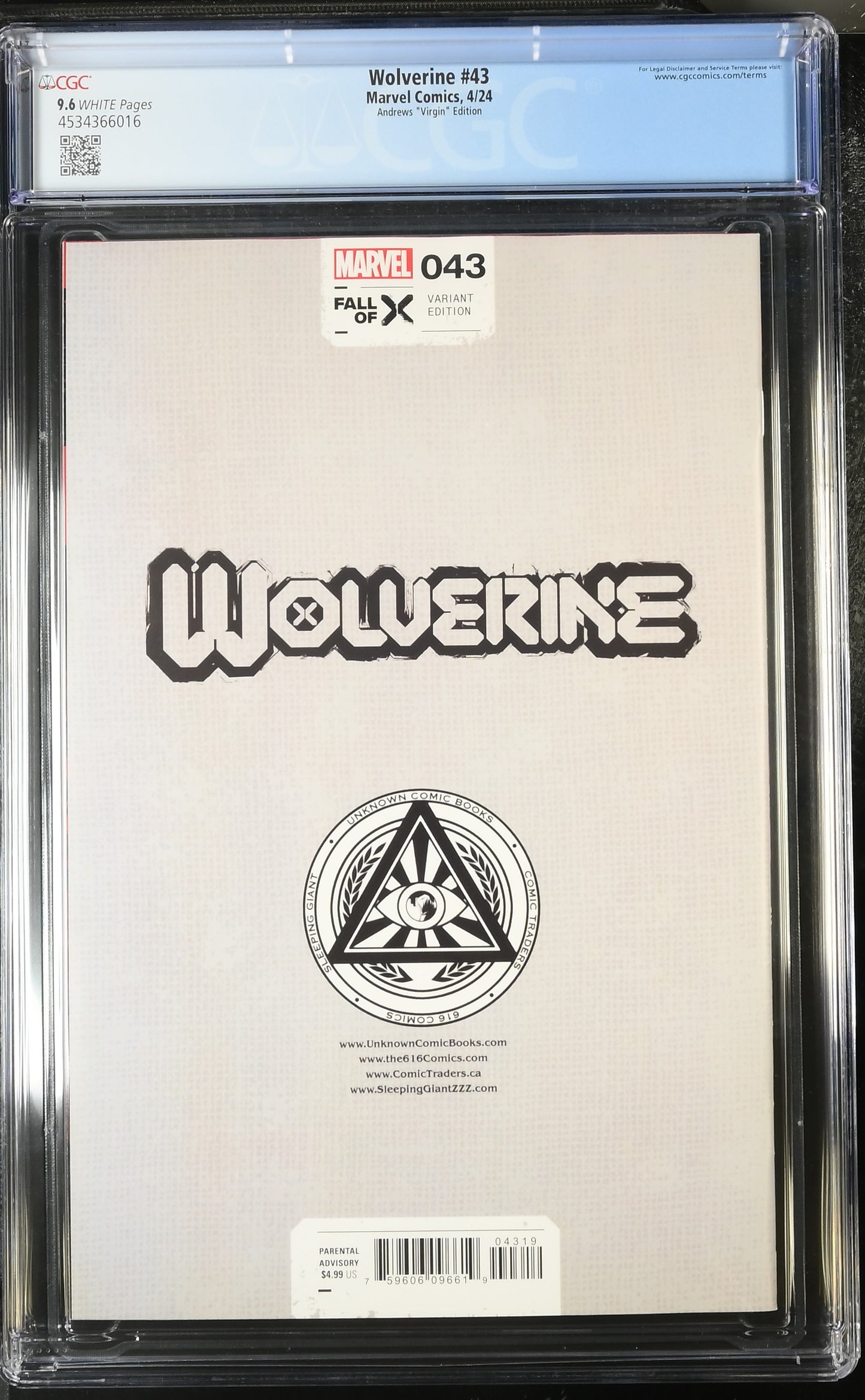 Wolverine #43 Andrews "Virgin" Edition 9.6