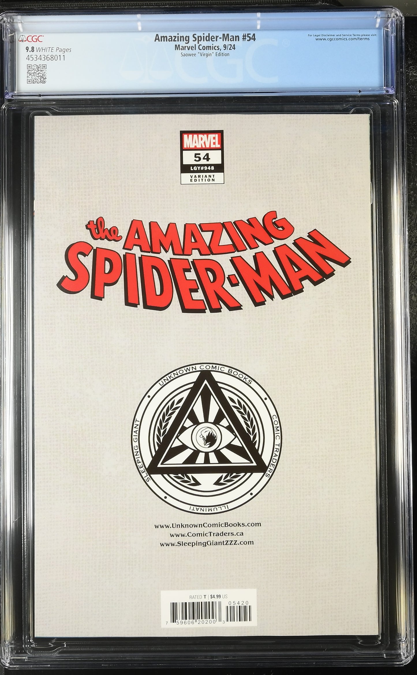 Amazing Spider-Man #54 Saowee "Virgin" Edition 9.8