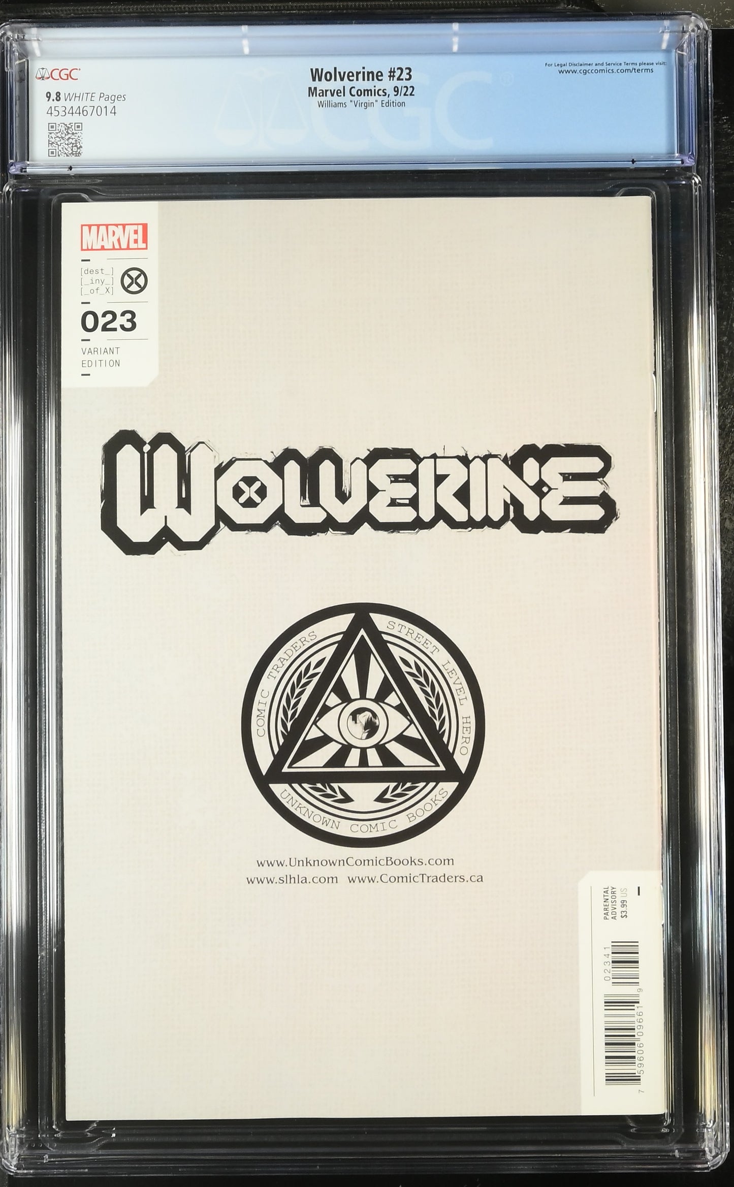 Wolverine #23 Williams "Virgin" Edition 9.8